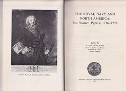 THE ROYAL NAVY AND NORTH AMERICA: The Warren Papers, 1736-1752