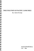 THE EVOLUTION OF PACIFIC CANOE RIGS