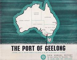THE PORT OF GEELONG - 54th Annual Report for year ending 31st December 1959