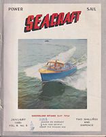 POWER & SAIL SEACRAFT - Aquatic Magazine Covering the Australasian Waterfront.  Vol. 8, No. 5, January 1951